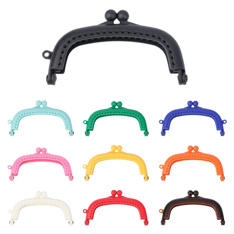 

JAVRICK Plastic Arch Purse Bag Frame Kiss Clasp Lock Clip Handbag Handle DIY Crafts Jewelry Findings