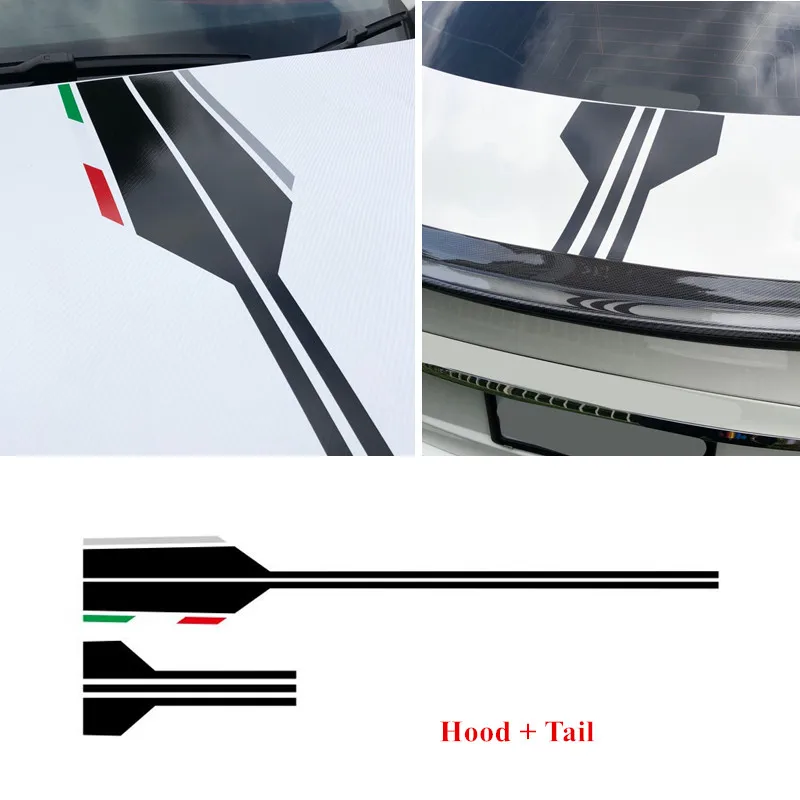 Национальный флаг цвет индивидуальные капот Наклейки на заднее стекло стайлинга автомобилей боковой двери декор наклейка для Maserati Ghibli Levante Quattroporte