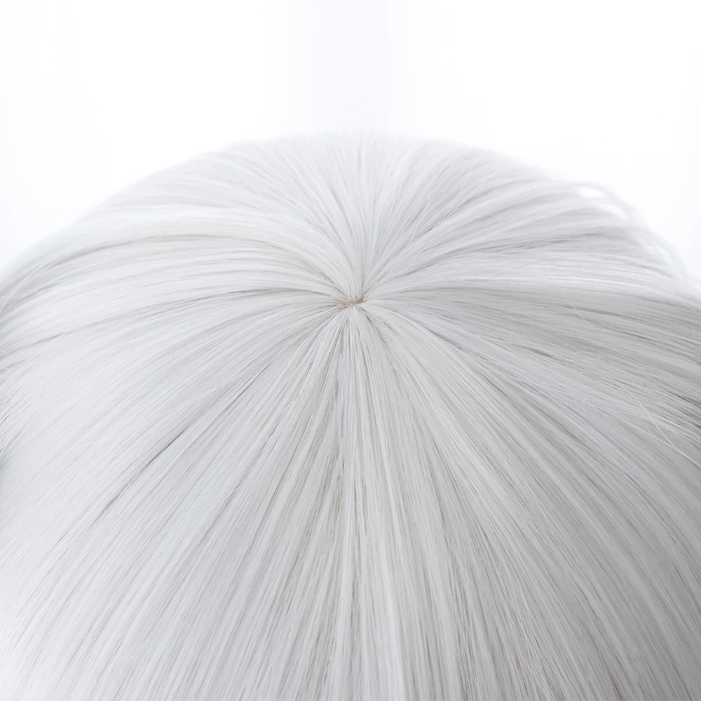 Azur Лэйн Косплей вампира парик 80 см длинные термостойкие синтетические Серебристые белые волосы принадлежности на хеллоуин для косплея