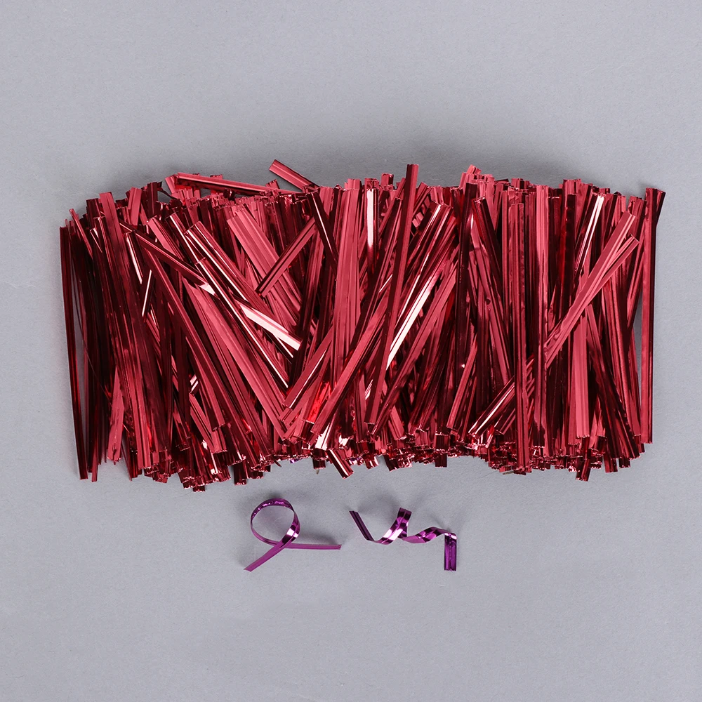 

800PCS/Pack Colorful Metallic Twist Ties Wire Cellophane Bag Pack Sealing Steel Baking Wrapping Ligation Event & Party Supplies