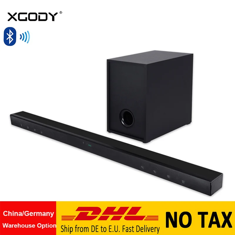 XGODY ET012 Bluetooth Soundbar for Home Theater Aux In RCA Coaxial