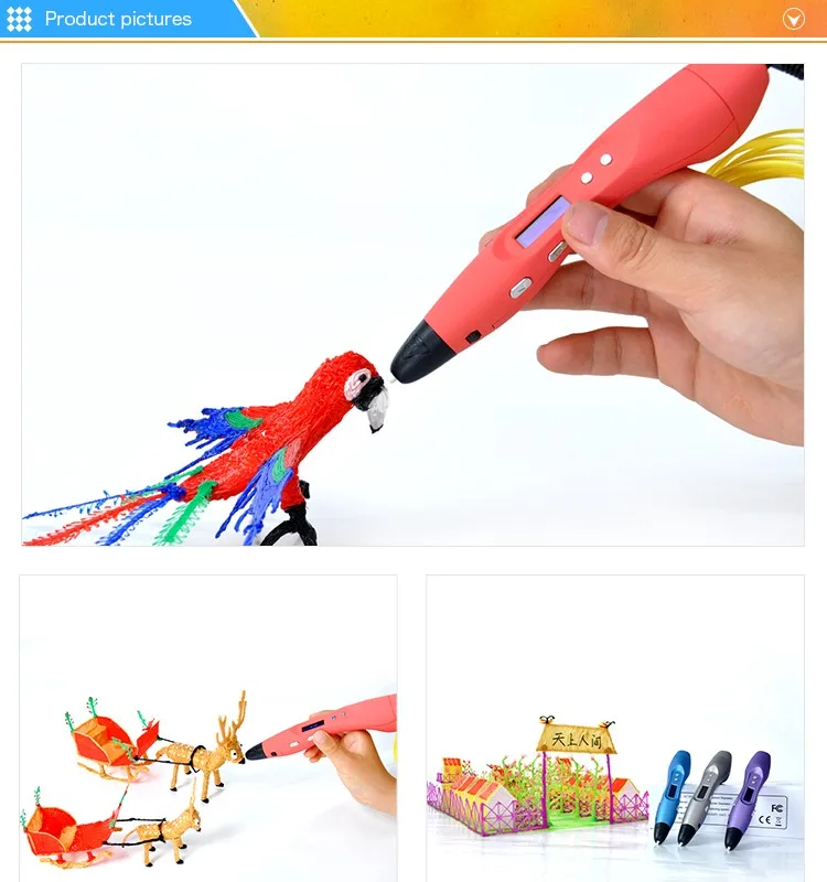 2020 New 3d Printing Pen 3d Pen 3d Printer Pen 3d Drawing Doodle Pen V3 With Pla Filament And Oled Screen 3d Pens Aliexpress