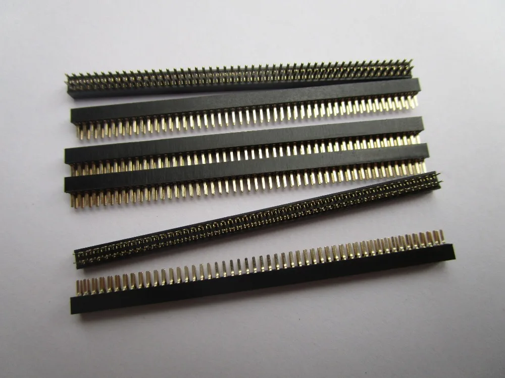 5Pcs 1.27mm Pitch 2x50 Pin 100 Pin Female Double Row SMT SMD Pin Header Strip 