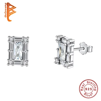 

Wholesale 5PCS Luminous Ice Stud Earrings For Women 925 Sterling Silver Engagement Earrings 2019 Statement Jewelry Gift