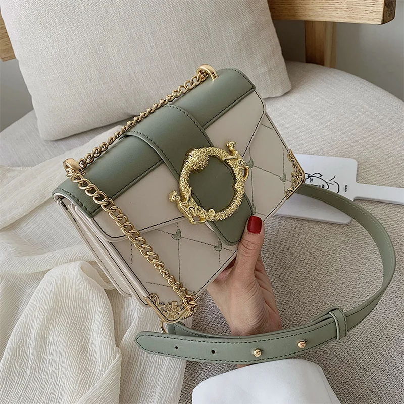 

French small bag female 2019 new Korean version of the texture of the wild wild summer chain fashion Messenger small square bag