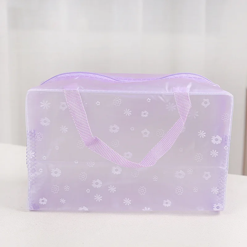 Для женщин Путешествия прозрачный косметический пакет молния ствол косметичку составляют сумки Организатор Ванна прозрачный мешочек косметичка - Цвет: Фиолетовый
