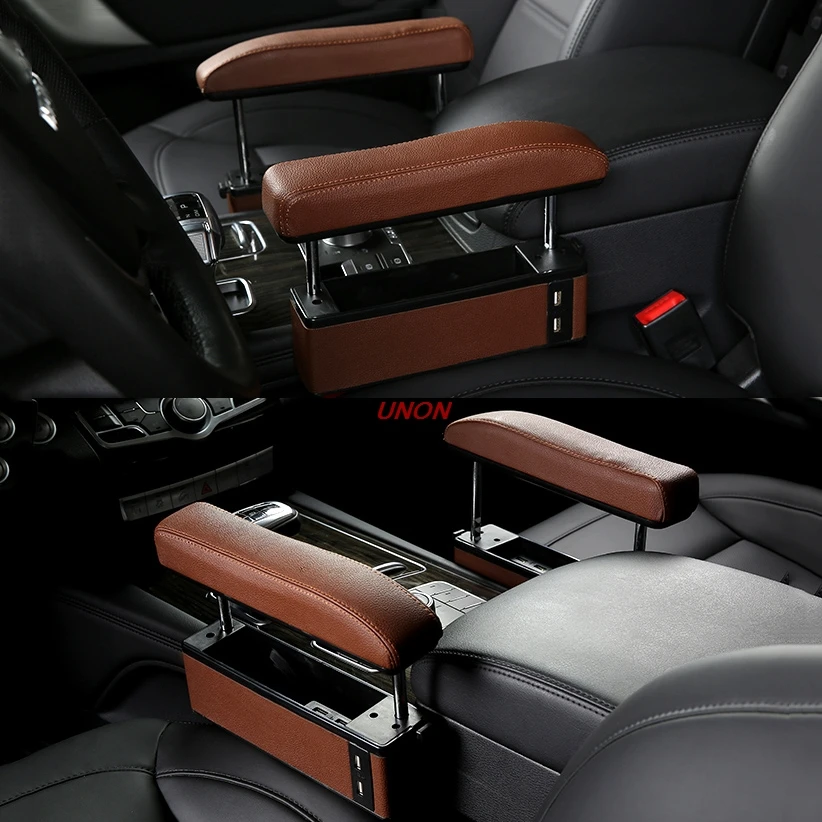 Кожаный подлокотник для Mitsubishi Colt центральный с держателем чашки Outlander ASX