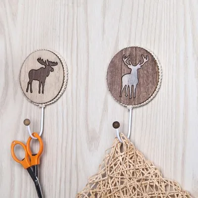 

The Nordic elk hook Non-trace free nail stick hook Strong adhesive hook 8*13cm free shipping