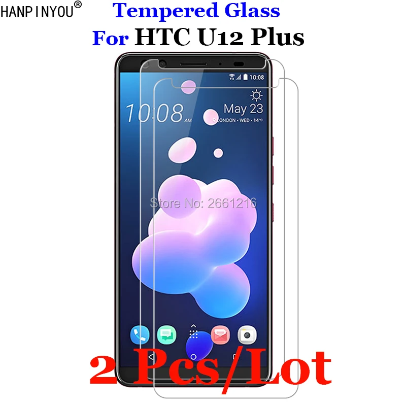 

2 Pcs/Lot For HTC U12+ Tempered Glass 9H 2.5D Premium Screen Protector Film For HTC U12 Plus 6.0"