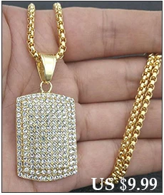 Davitu Hip Hop Pair Boxing Glove Pendants for Men Gold Color Stainless Steel Male Hippie Jewelry Necklace Metal Color: Gold Color, Length: 55cm