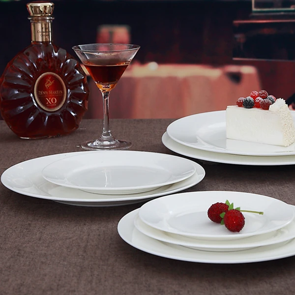 Buy 8 inch, plain white bone china serving platter