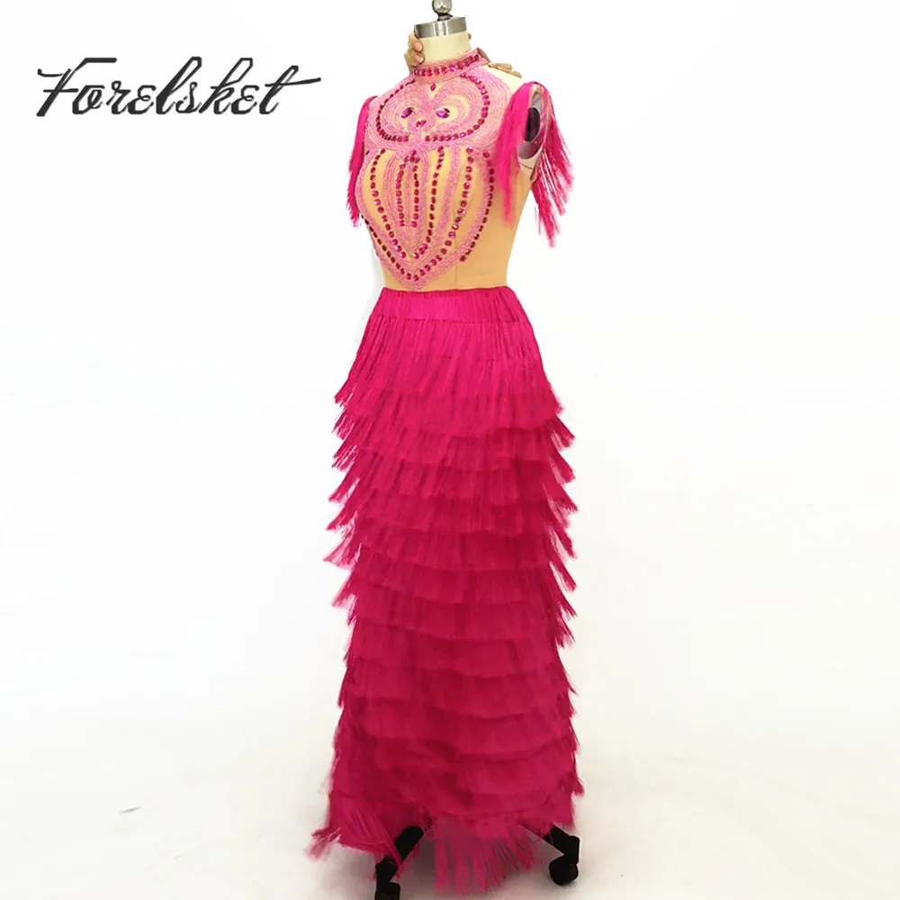 

2017 new tassel Prom Dresses heavy beads egelent evening dresses long straight white and black formal party dresses