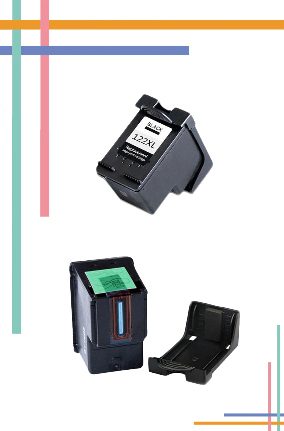 for HP122 black compatible cartridge