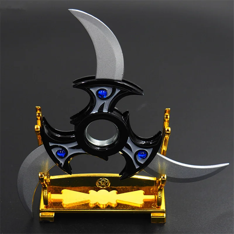

LOL Draven Shuriken Zinc Alloy Rotatable Darts Weapon Model Kids toys Christmas Gift Cosplay Props for Collection Rotary toy