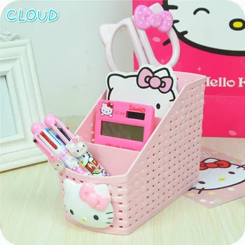 

Hello Kitty Storage For Cosmetics 4 Multi-purpose Storage Box Grid Makeup Organizer Pp Material Durable And Beautiful
