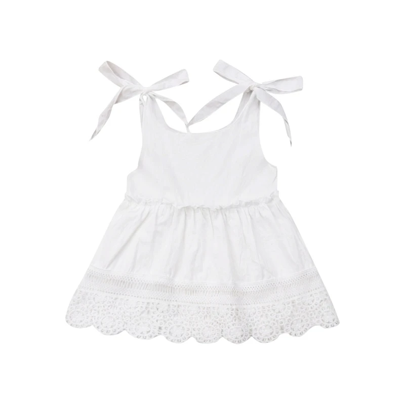 Платье для новорожденных девочек Детская кружевная одежда сарафанчик для принцессы летние пляжные платья Детские платья для девочек, уличная одежда