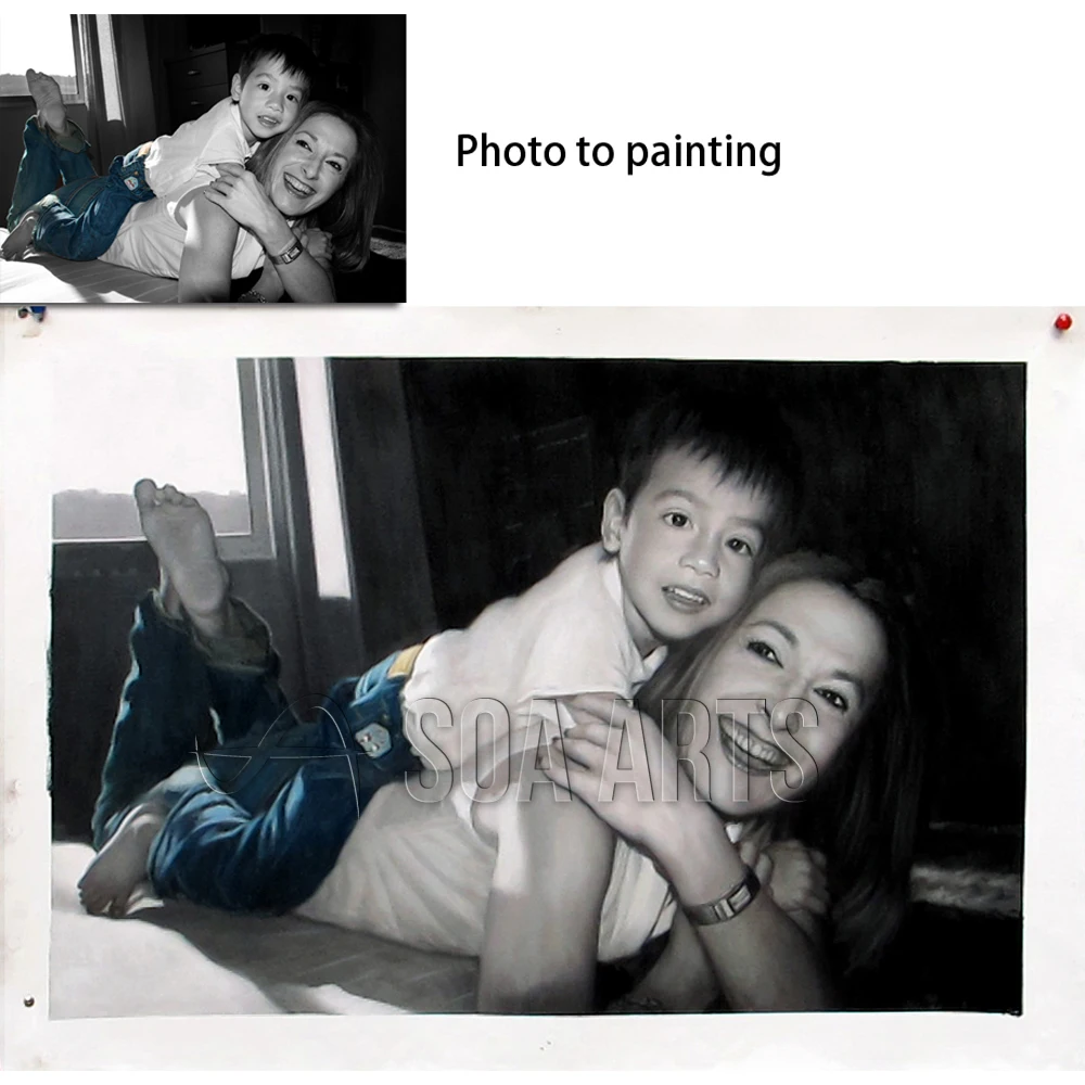 

Custom portrait oil painting from photo gifts for your family