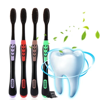 

4pcs/lot Ultra Soft Toothbrush Beauty Health Oral Hygiene Antibacterial Toothbrush Bristle Bamboo Charcoal Toothbrush