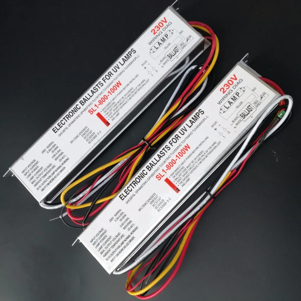 2 шт. 100 Вт 230 В бактерицидные лампы|lamp electronic ballast|electronic ballastballast for uv lamp |