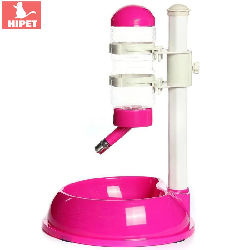

HIPET 500ml Pet Dog Cat Automatic Water Feeder Adjustiable Pet Drinking Water Dispenser Puppy Cats Drinking Bottles Bowl