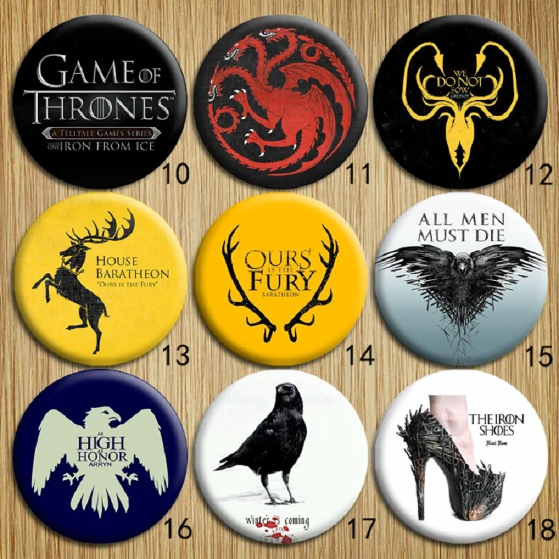 Сувенирная брошь с надписью Song of Ice and Fire Thrones значки логотипом семьи подарок для