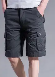 Новый 2017 Лето полнит до мужские комбинезоны большой карман для пляжного отдыха хлопковые шорты одежды DY-34