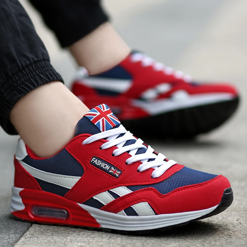 

2019 Popular Fashion Vulcanized Shoes For Men Spring Autumn Breathable Sneakers Adult Male Air Cushioning Non-slip Sports Shoes