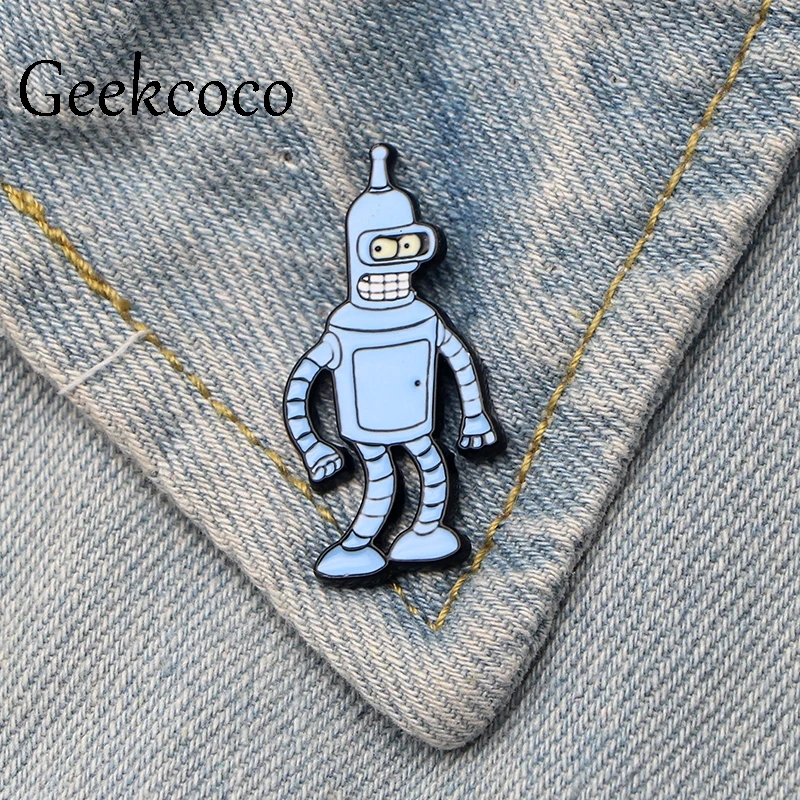 Классический Futurama мультфильм металлический сплав цинка эмалированные булавки модный insignia para рюкзак Броши Одежда значки для мужчин женщин