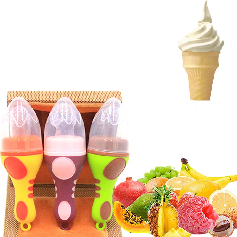Sucettes En Forme De Creme Glacee Pour Bebe 1 Pieces Nouveau Biberon De Fruits Aliments Frais Alimentation Sure Biberon Aliexpress
