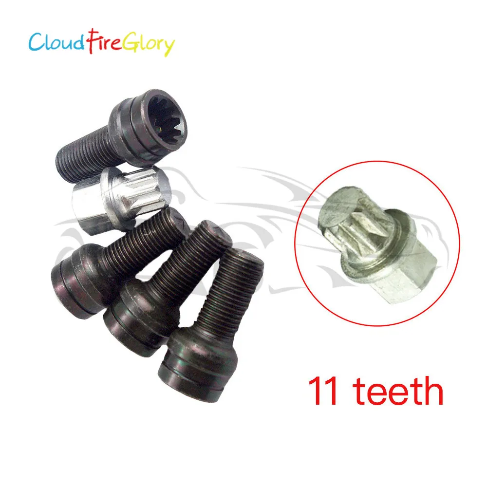 CloudFireGlory 8D0601139F 001 x5 Set Anti theft Wheel Screw Bolt Lock