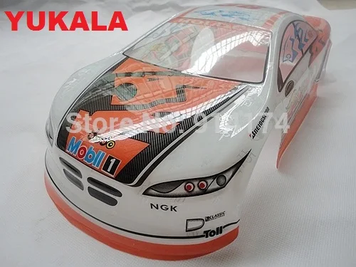 YUKALA 1/10 RC Гоночная машина ПВХ оболочка корпуса для удалить управления drift car 200 мм