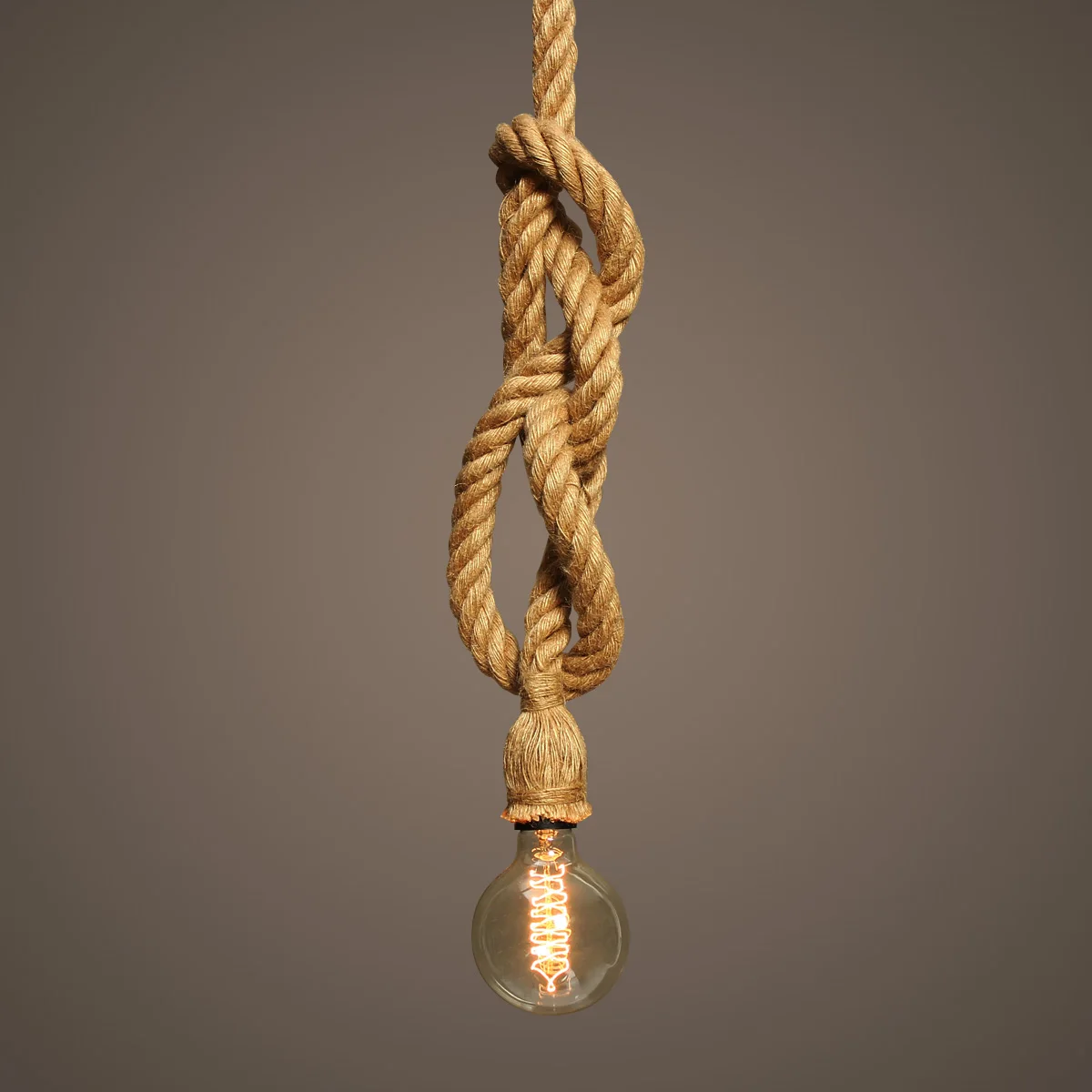 

0.5/1/1.5/2/2.5/3M Retro Countryside Hemp Rope Lamp Pendant Lights Night Lamps Edison Bulb for Living Room Cafe Shop Decor