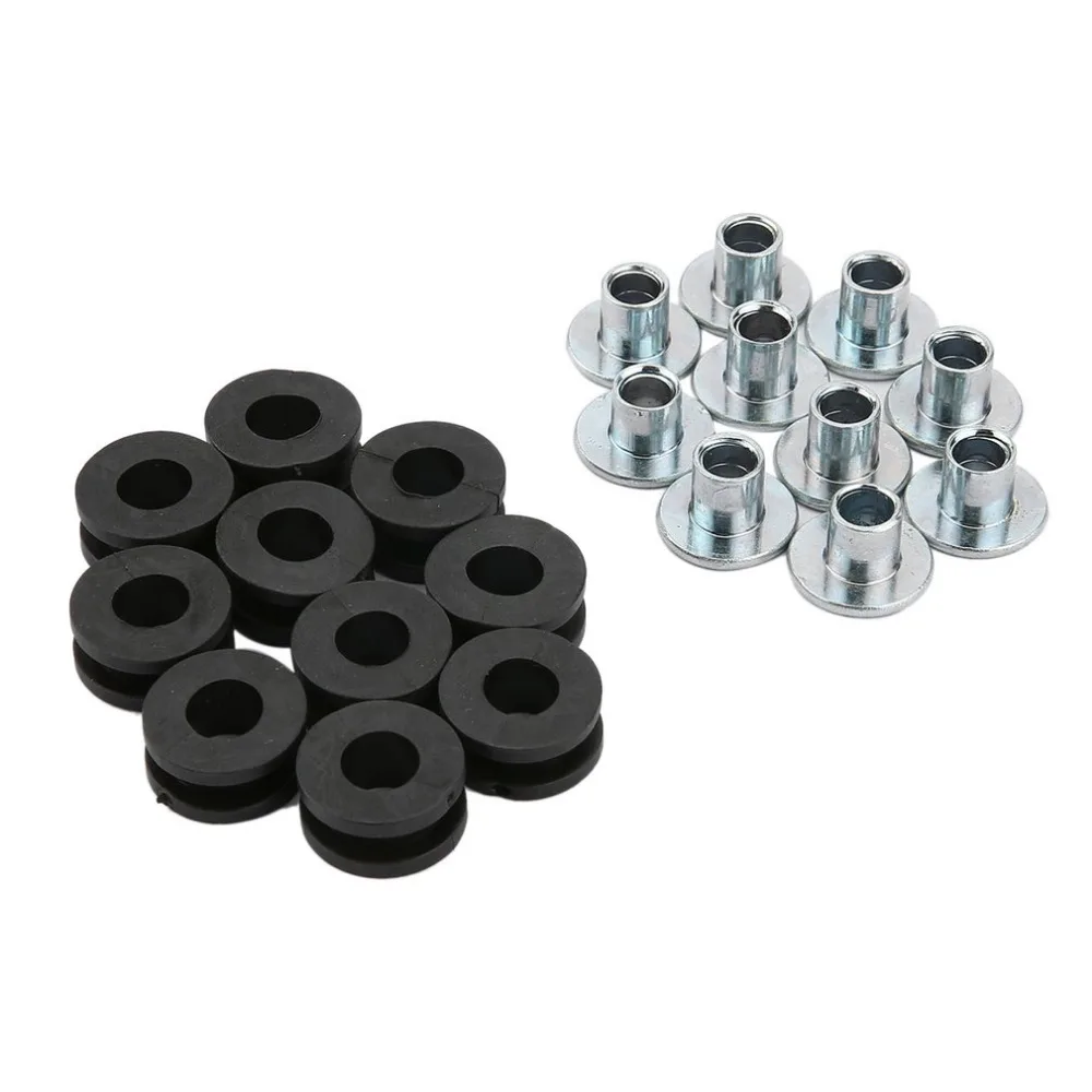 10Pcs Motorcycle Rubber Grommets Bolt Autocycle Replacement For Honda For Yamaha For Suzuki For