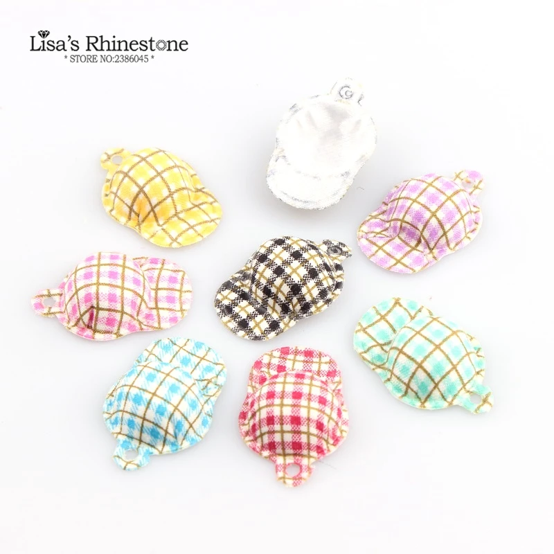 

20Pcs Cute Mini Grid Hat 32mm Felt Mini Top Hat Fascinator base Women Party Hat DIY Handmade Accessories
