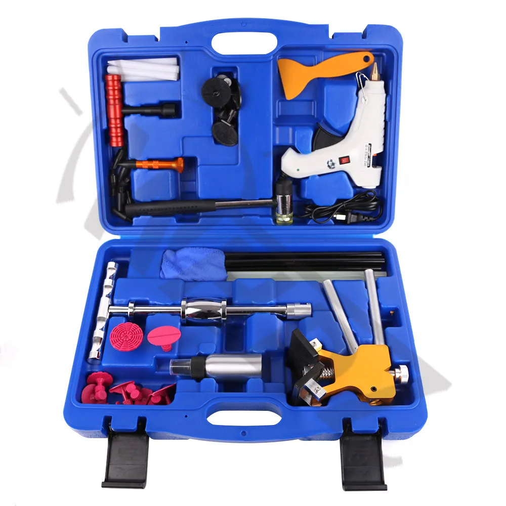 WHDZ PDR Box Gule Gun Car Ding Dent Repair Lifter Slide Hammer Glue Puller Tabs Car Dent Repair Paintless Hail Removal Remover (6)