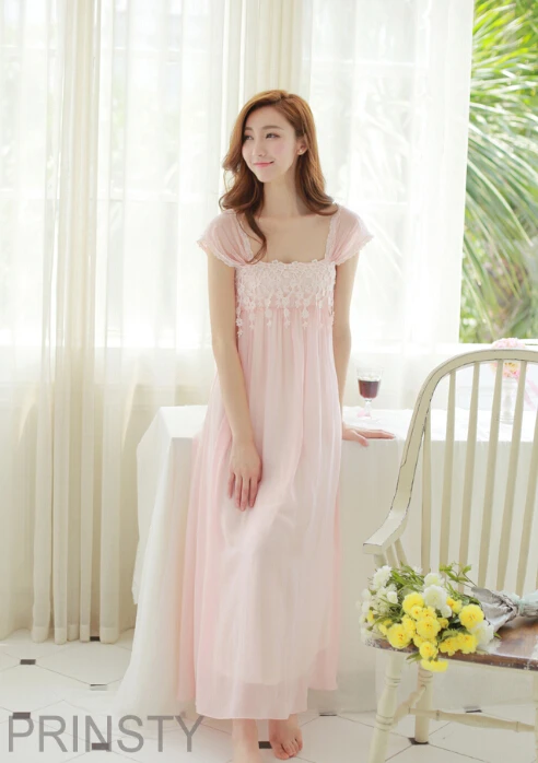 long chiffon nightdress