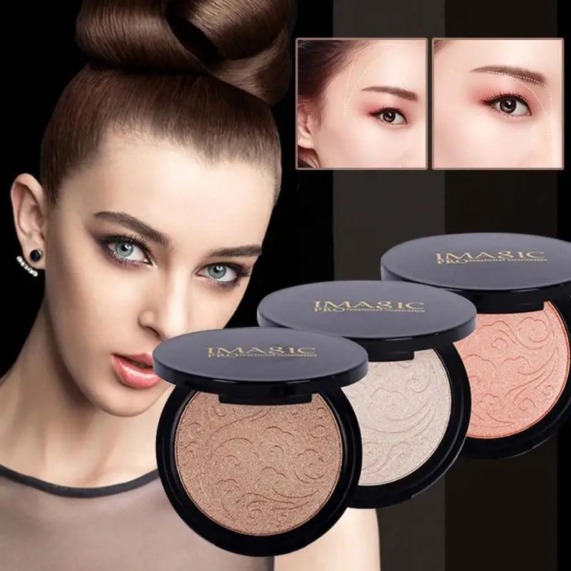 IMAGIC Matte Pressed Powder Waterproof Long Lasting Highlighter Face Contour Powder Baked Makeup