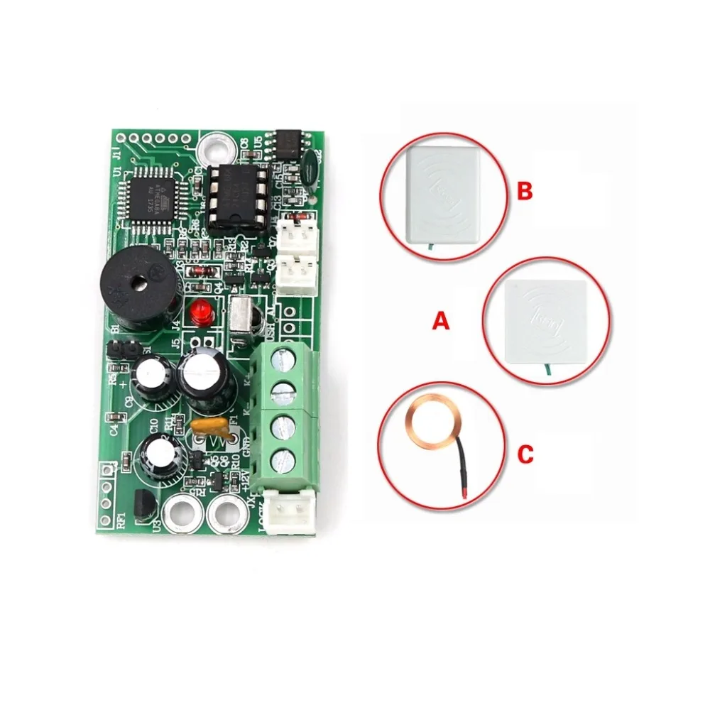 125 кГц Модуль RFID Встроенный пульт управления для маленьких электрических замков мини-контроллер доступа, релейный выход