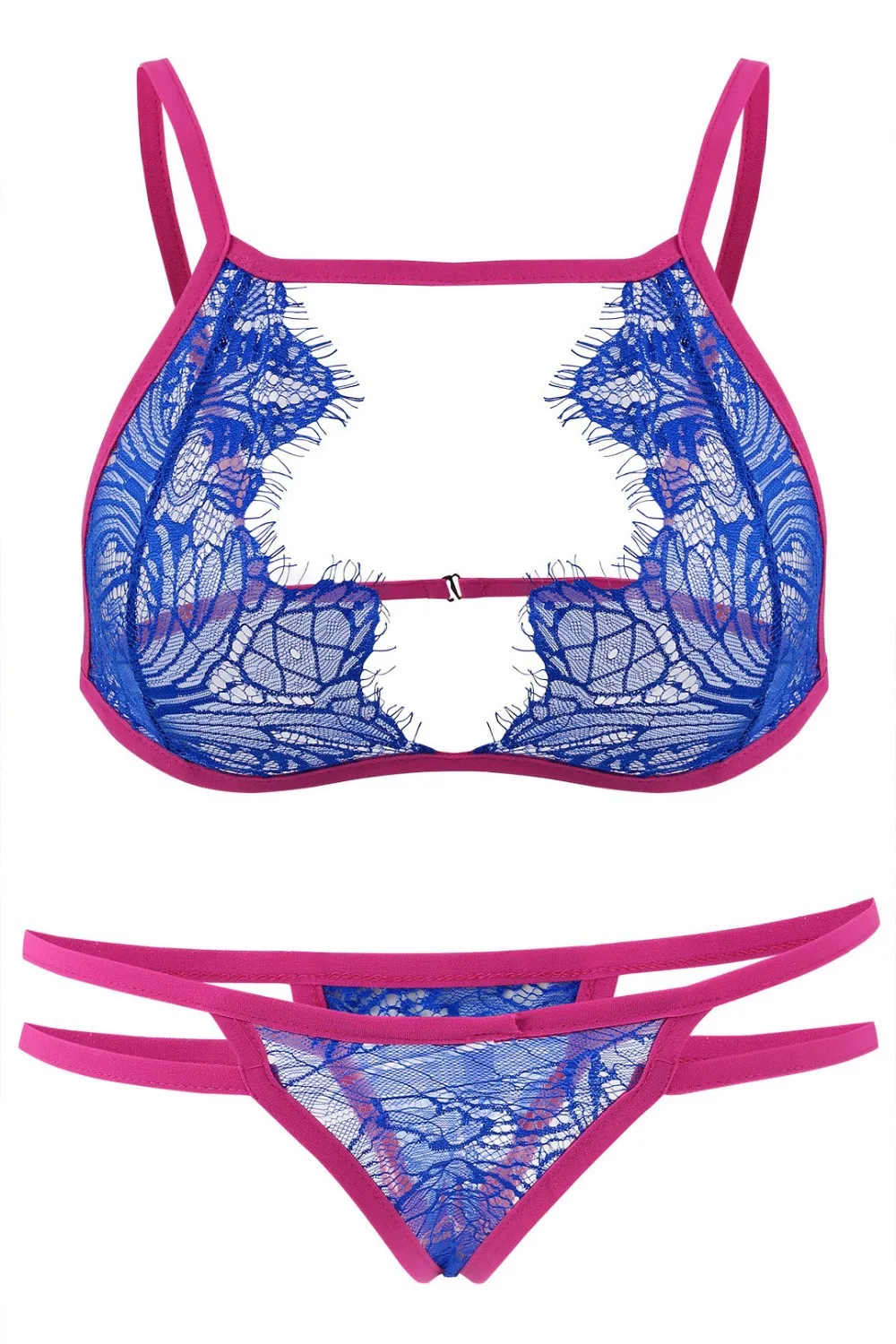 JYF Sexy ultra thin underwear set sexy lace bra and T pants sets summer