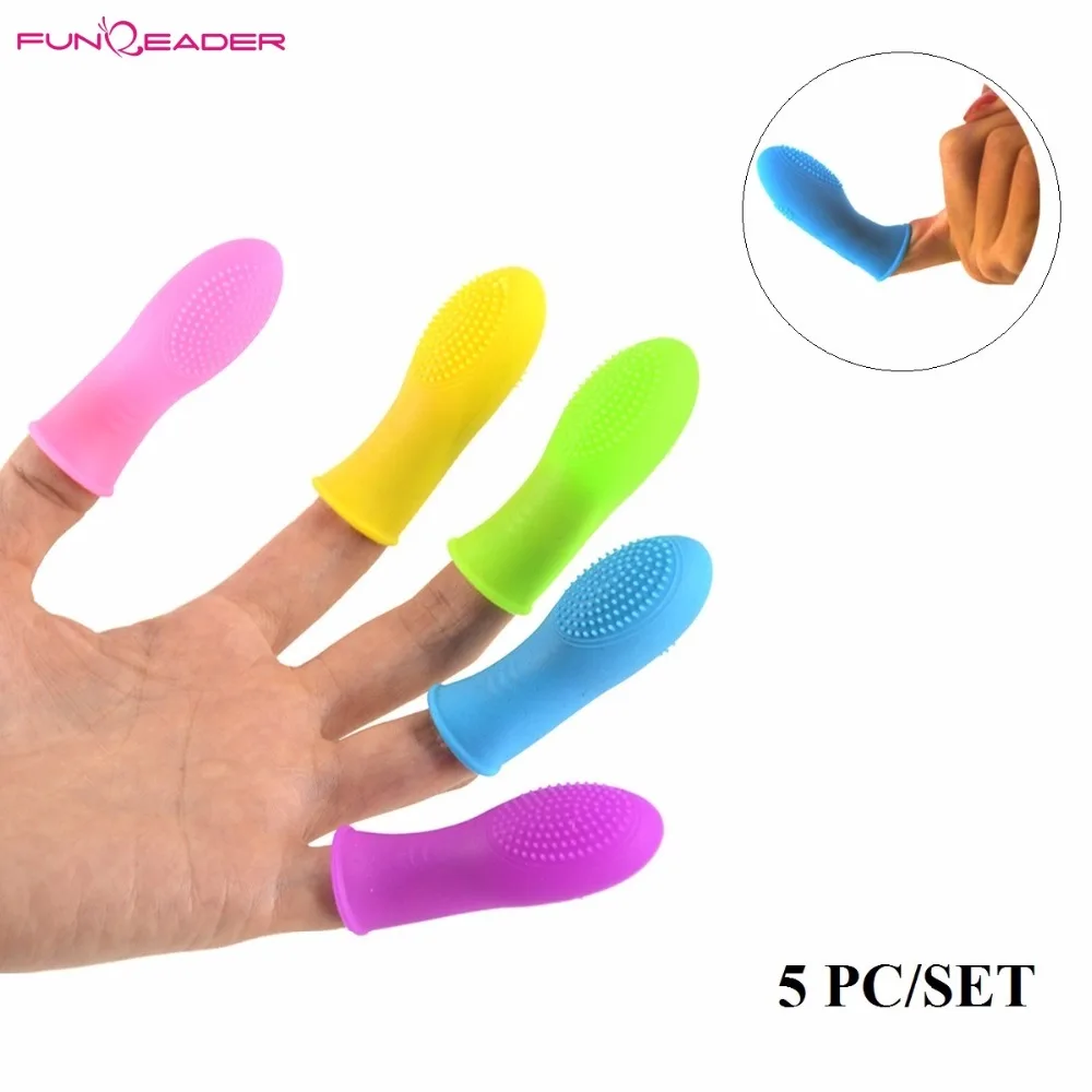 5 Pc Set Finger Sleeve Sex Vagina G Spot Climax Clitoral Stimulate Sex Toy For Women And Couple