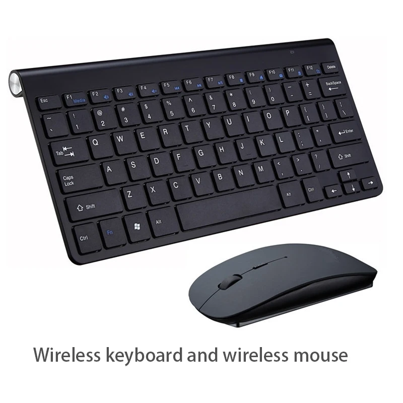 

2.4GHZ Wireless Slim Keyboard with Mini Optical Cordless Mouse Combo Kit Set for PC Laptop Notebook Computer Teclado Keyboards