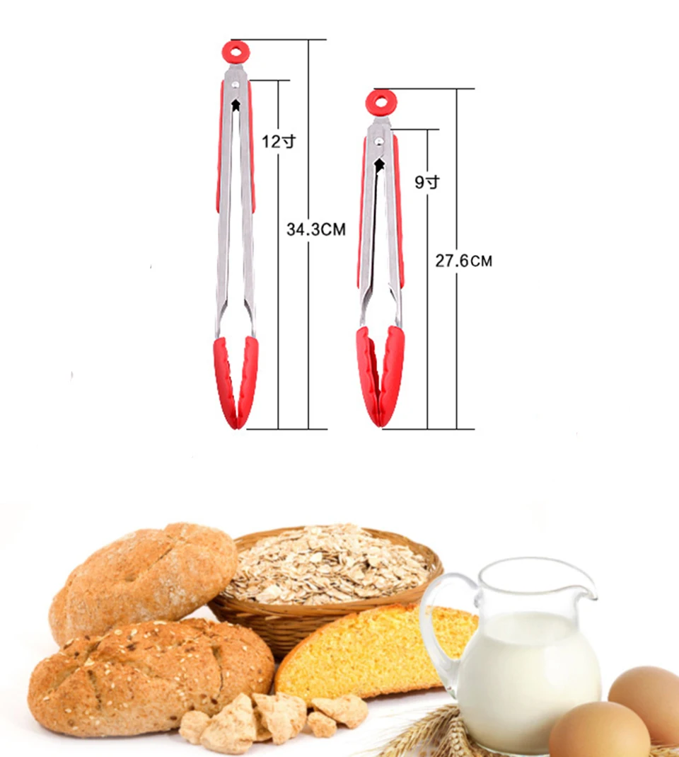 27 cm and 35cm Food Grade 100% Silicone food tong Kitchen Tongs utensil Cooking Tong clip Clamp Salad Serving BBQ tools9