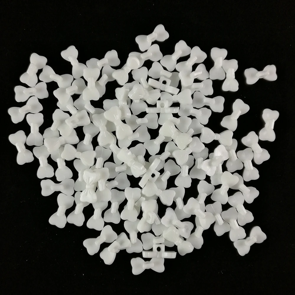 

100PCS Fashion Cute Bow Sewing Buttons Baby Kid's Sewing Buttons Cartoon Bow Buttons Plastic Sewing Tie Button 9*18CM