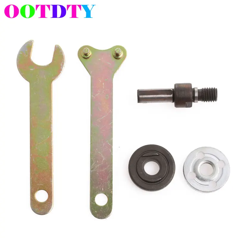 

M10/16mm Hole Drill Angle Grinder Mandrel Adapter Disc Holder Kit Spanner Kit