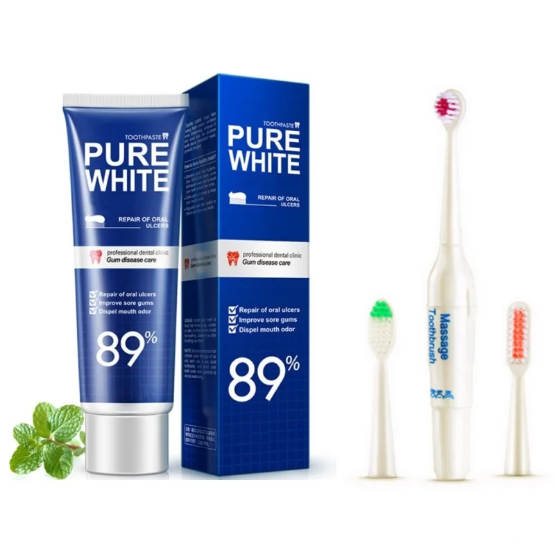 Fresh Cool Toothpaste Electric Toothbrush Set Gingival Oral Tooth