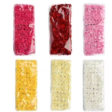 Mini buquê de rosas de papel artificial, mini flores de papel artificial falsas para decoração de casamento, artesanato faça você mesmo, álbum de recortes, 12/144 peças artesanato de artesanato