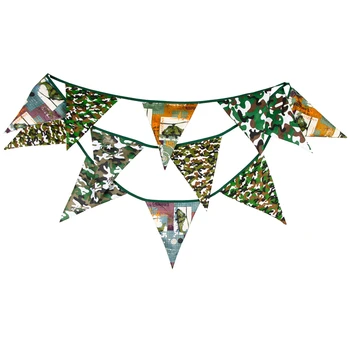 

12 Flags 3.6m navy Lace Cotton Fabric Bunting Pennant Flag Banner Garland Wedding Birthday Baby Show Party Decorative Accessory