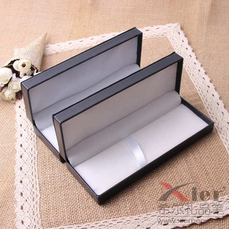 DHL 100 шт./лот офисная Подарочная коробка для ручек офисная канцелярская коробка для карандашей pu кожаный чехол для ручек бизнес подарки Подарочная металлическая коробка для ручек