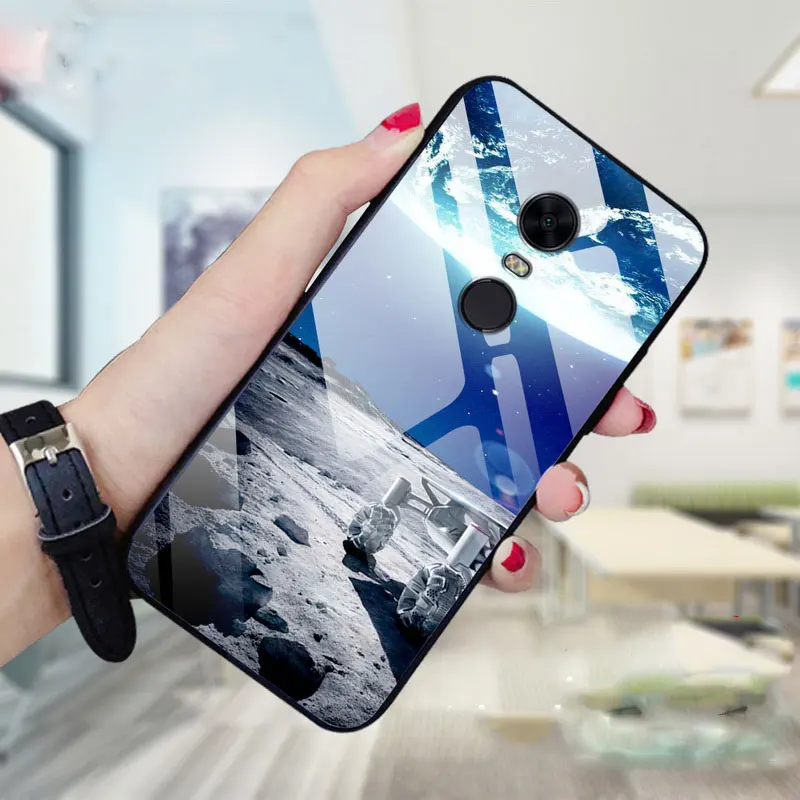 For Xiaomi Redmi 5 Plus Case Tempered Glass Hard Back Case For Xiaomi Redmi 5 Plus Cover Space Planet Soft TPU Bumper on Redmi 5 For Xiaomi Redmi 5 Plus Case Tempered Glass Hard Back Case For Xiaomi Redmi 5 Plus Cover Space Planet Soft TPU Bumper on Redmi 5
