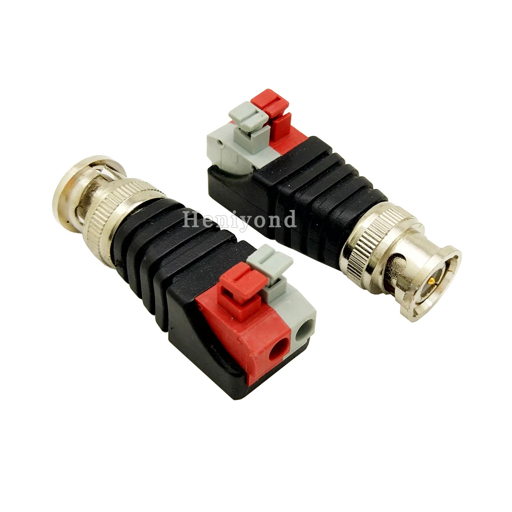 10Pcs/lot Coax CAT5 To Camera CCTV BNC UTP Video Balun Push Type Connector Adapter BNC Plug Accessories For CCTV Camera System 10Pcs/lot Coax CAT5 To Camera CCTV BNC UTP Video Balun Push Type Connector Adapter BNC Plug Accessories For CCTV Camera System